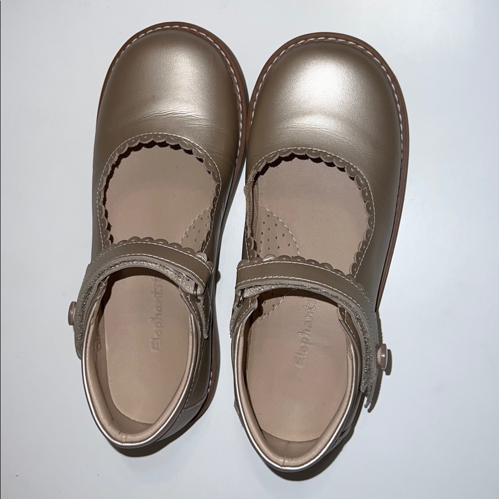 Elephantito Metallic Champagne Gold Mary Jane Shoes - Picture 5 of 6